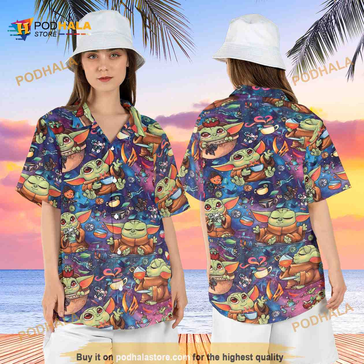 Baby Yoda Funny Hawaiian Shirt Baby Yoda Funny Hawaiian Shirt