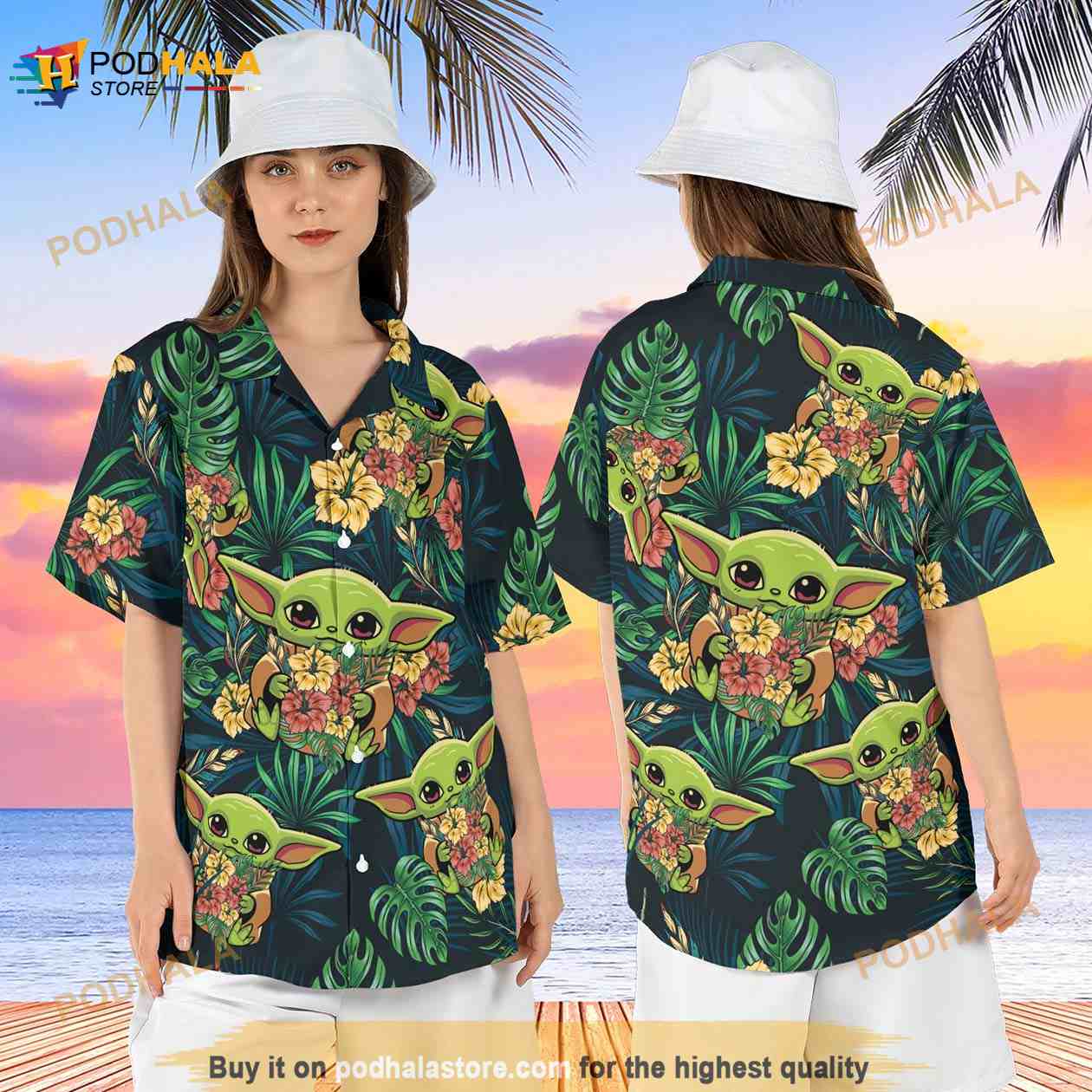 Baby Yoda Funny Hawaiian Shirt Baby Yoda Funny Hawaiian Shirt