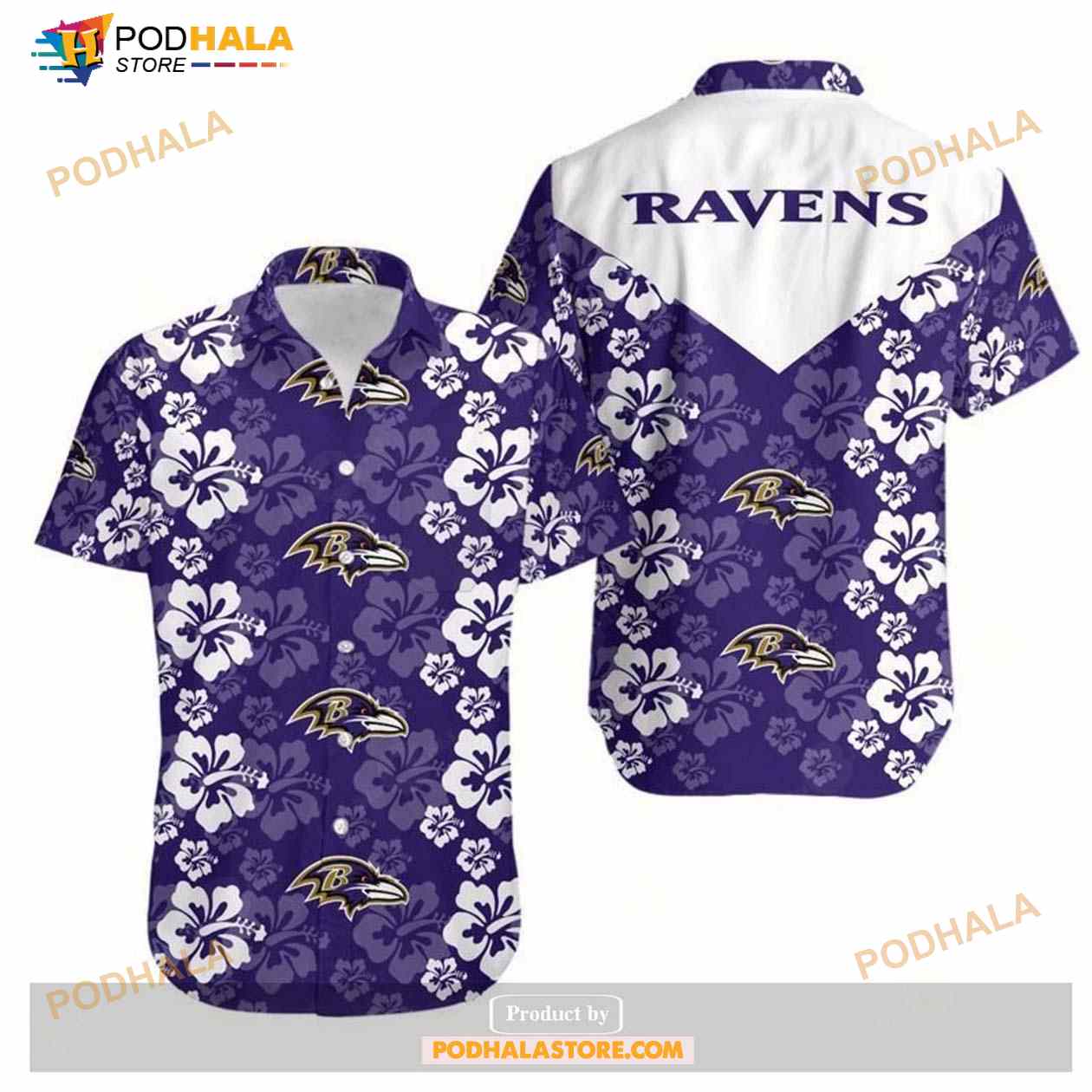 Baltimore Ravens Flowers Hawaii Shirt Summer Collection Baltimore Ravens Flowers Hawaii Shirt Summer Collection