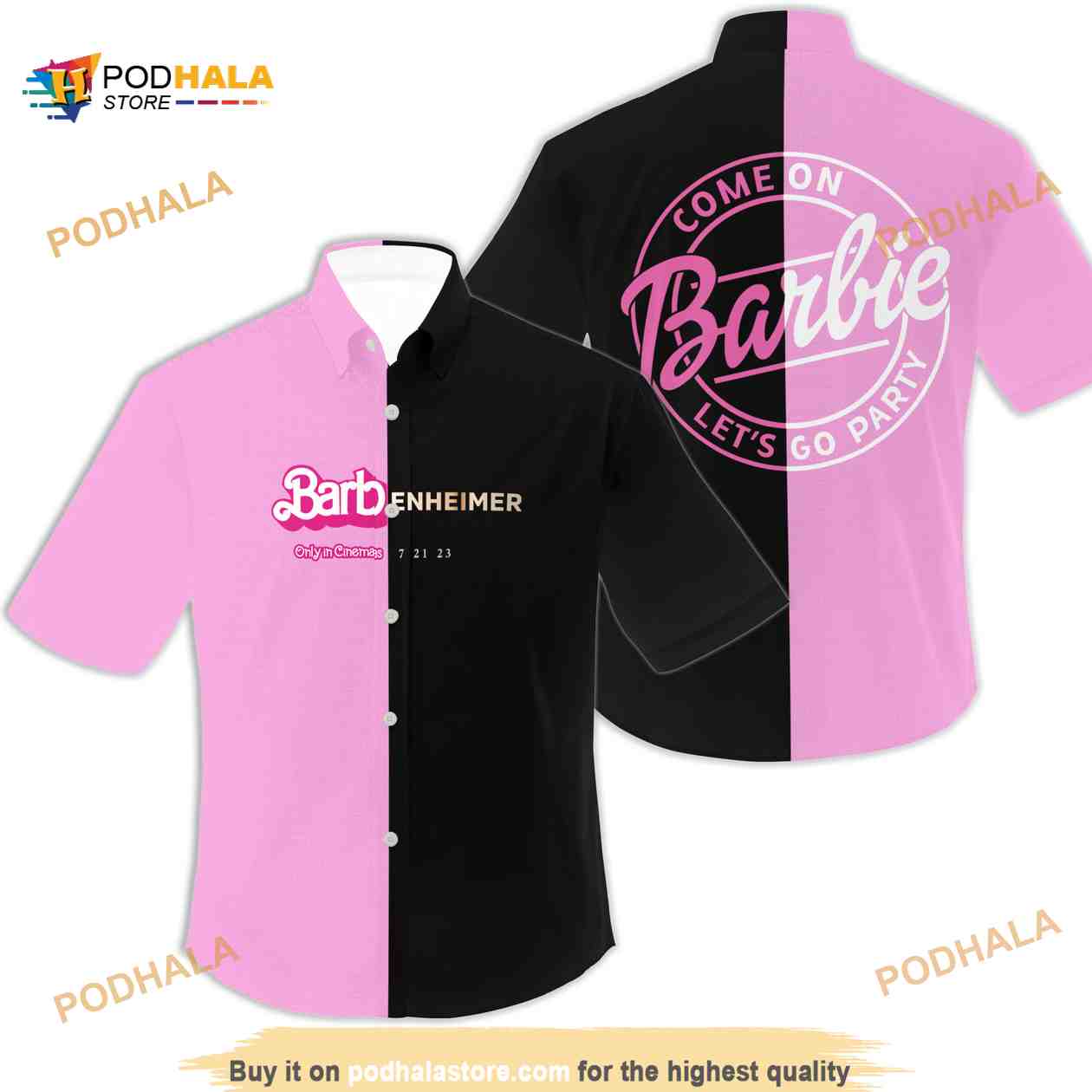 Barbenheimer Barbie Movie Oppenheimer Hawaiian Shirt Barbenheimer Barbie Movie Oppenheimer Hawaiian Shirt