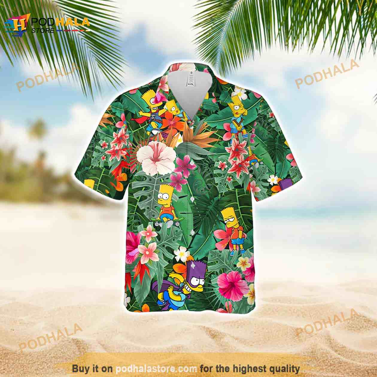 Bart Simpson Funny Hawaiian Shirt Bart Simpson Funny Hawaiian Shirt