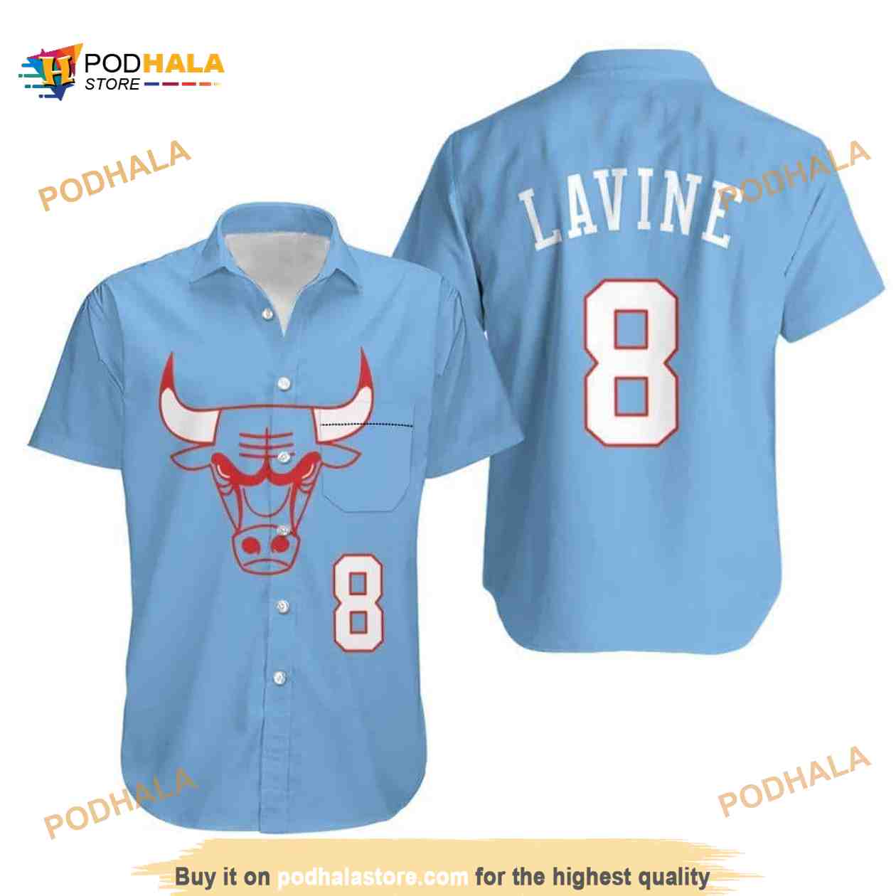 Basic Zach Lavine 8 Chicago Bulls Funny Hawaiian Shirt Basic Zach Lavine 8 Chicago Bulls Funny Hawaiian Shirt