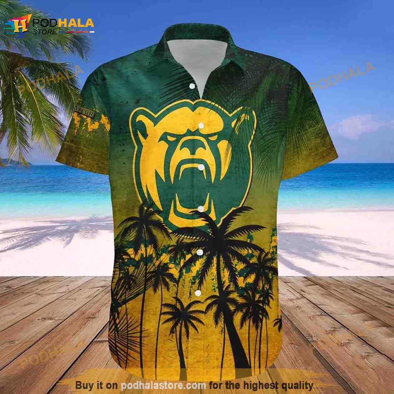 Baylor Bears Coconut Tree Tropical Grunge Hawaiian Shirt Baylor Bears Coconut Tree Tropical Grunge Hawaiian Shirt