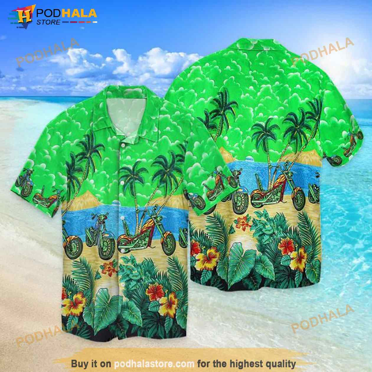 Beach And Motorcycle Hawaiian Shirt Beach And Motorcycle Hawaiian Shirt