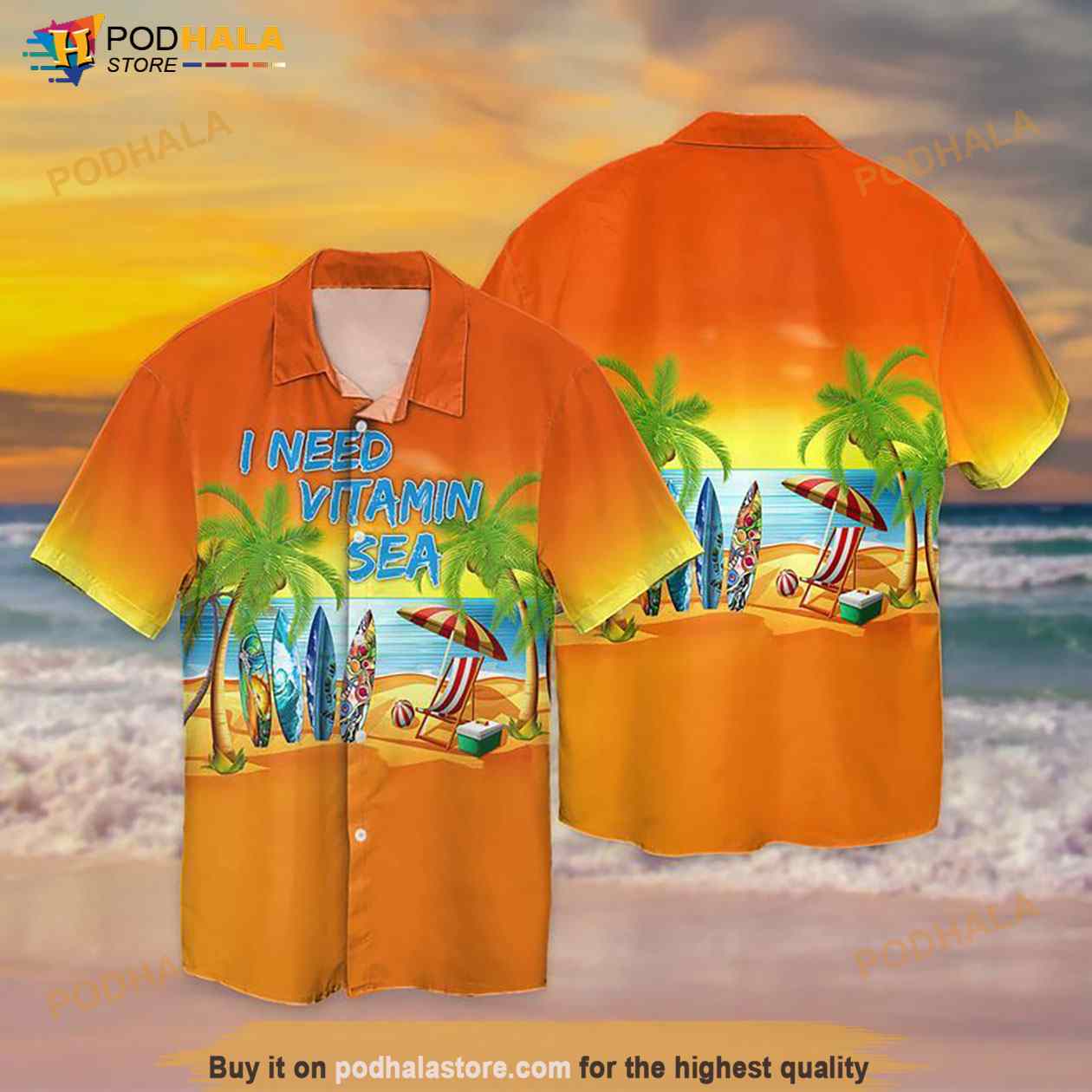 Beach Lover I Need Vitamin Sea Hawaiian Shirt Beach Lover I Need Vitamin Sea Hawaiian Shirt