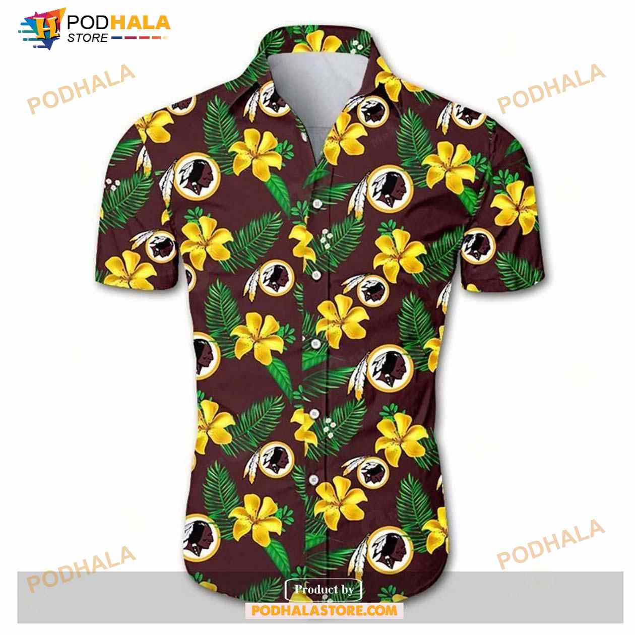 Beach Shirt NFL Washington Redskins Tropical Flower Hawaiian Shirt White Beach Shirt NFL Washington Redskins Tropical Flower Hawaiian Shirt White