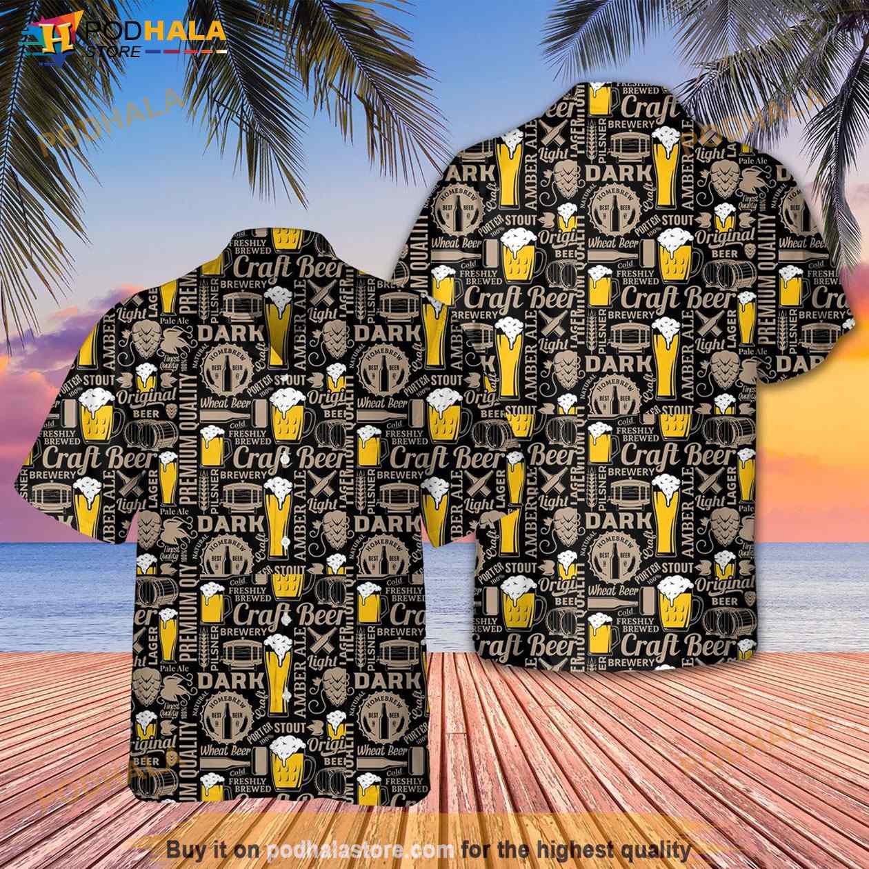 Beer Lovers Aloha Beer Pattern Hawaiian Shirt For Men Women Vintage Hawaii Beer Lovers Aloha Beer Pattern Hawaiian Shirt For Men Women Vintage Hawaii