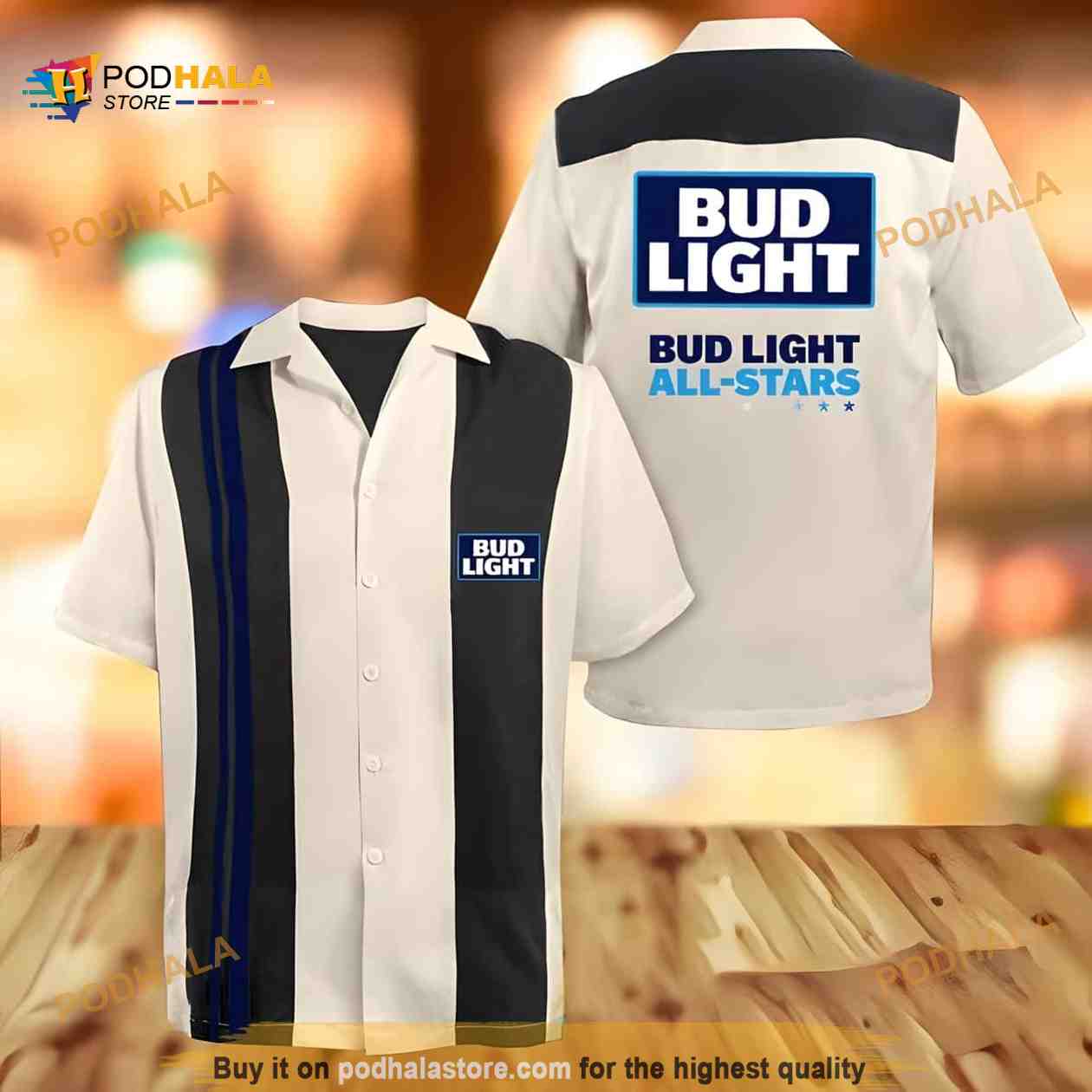Beige Bud Light All Stars Funny Hawaiian Shirt Beige Bud Light All Stars Funny Hawaiian Shirt