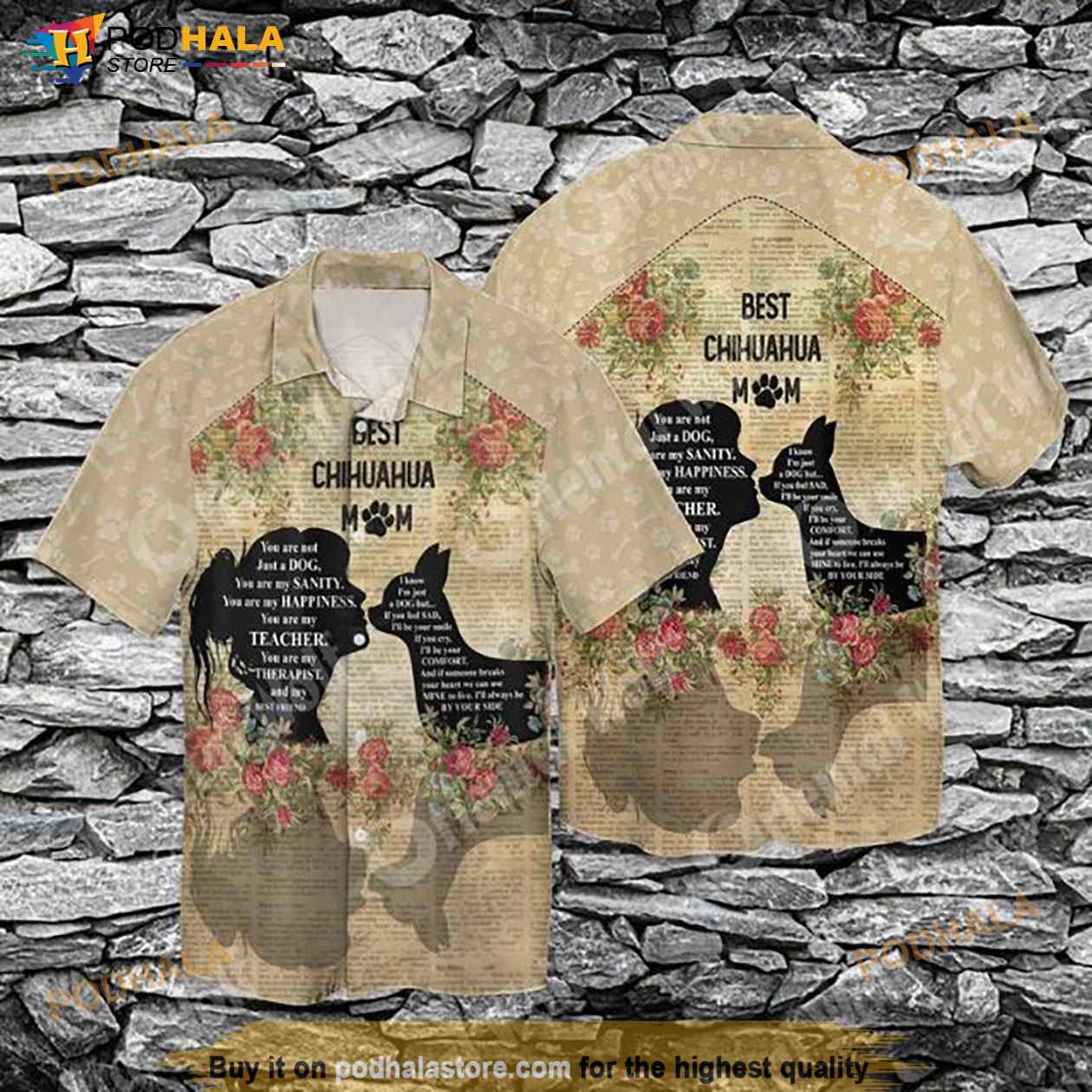 Best Chihuahua Of Mom You A Not Just A Dog You Are My Sanity Your Are My Happiness Hawaiian Shirt Best Chihuahua Of Mom You A Not Just A Dog You Are My Sanity Your Are My Happiness Hawaiian Shirt