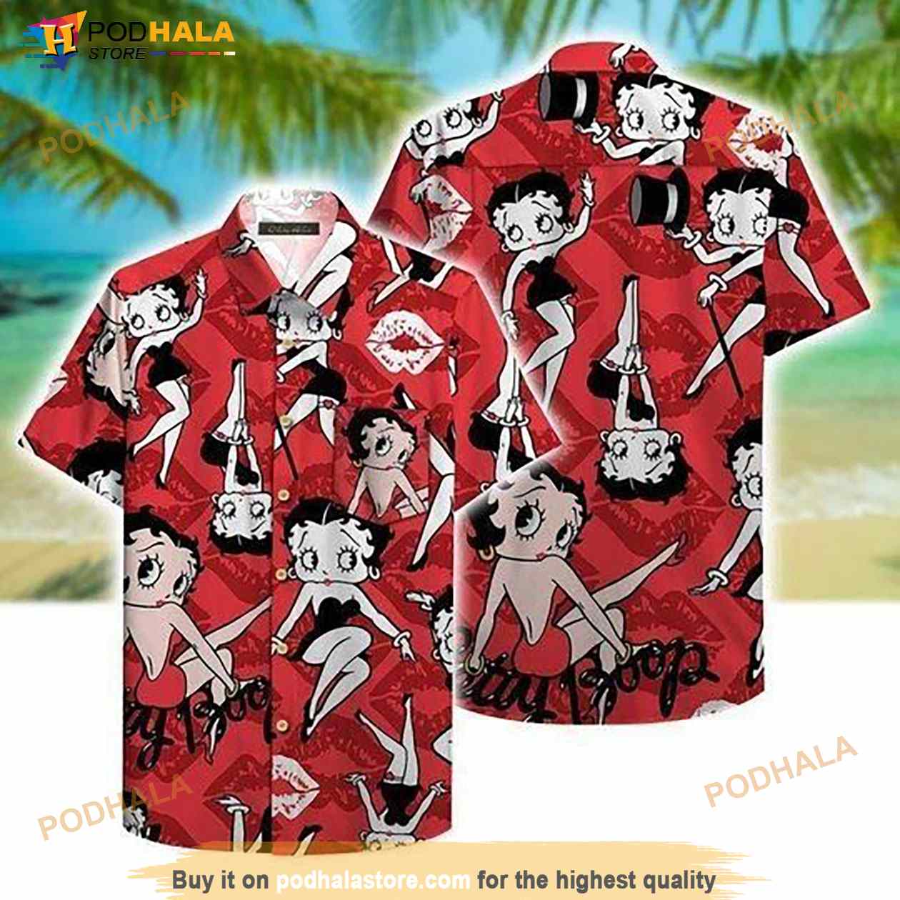 Betty Boop Hawaiian Shirt Betty Boop Hawaiian Shirt