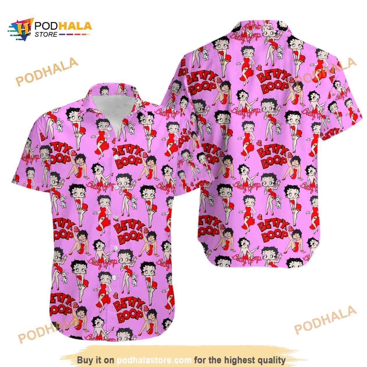 Betty Boop Pink Funny Hawaiian Shirt For Fans Betty Boop Pink Funny Hawaiian Shirt For Fans