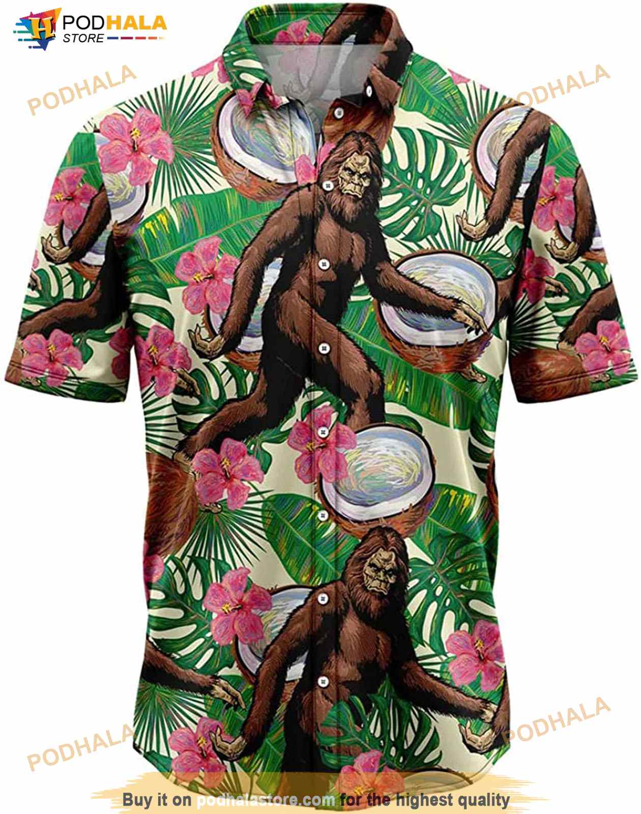 Bigfoot Funny Art Hawaiian Shirt Bigfoot Funny Art Hawaiian Shirt