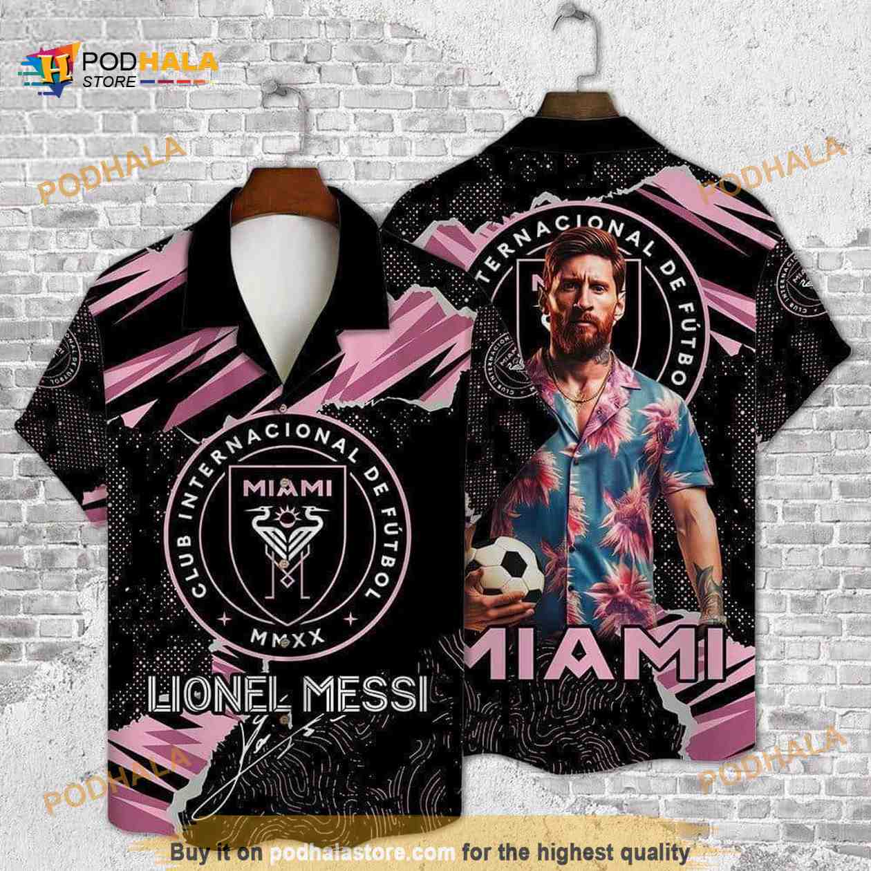 Black Aloha Lionel Messi Funny Hawaiian Shirt Gift For Messi Fans Black Aloha Lionel Messi Funny Hawaiian Shirt Gift For Messi Fans