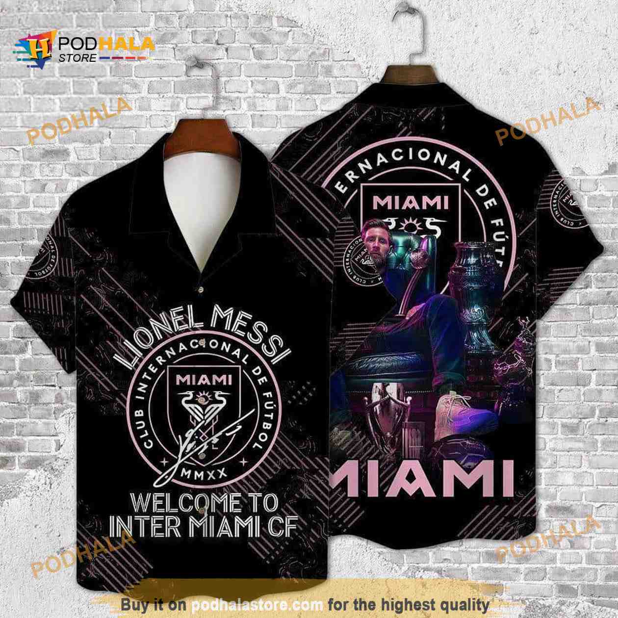 Black Aloha Lionel Messi Welcome To Inter Miami CF Funny Hawaiian Shirt Black Aloha Lionel Messi Welcome To Inter Miami CF Funny Hawaiian Shirt