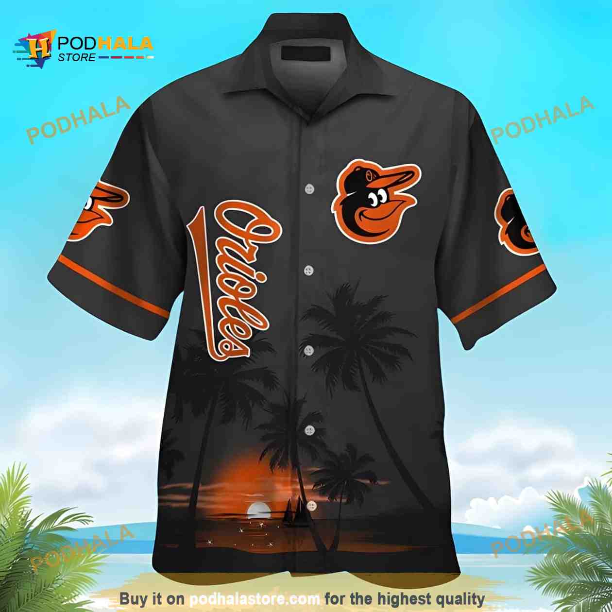 Black Aloha MLB Baltimore Orioles Funny Hawaiian Shirt Beach Gift For Him Black Aloha MLB Baltimore Orioles Funny Hawaiian Shirt Beach Gift For Him