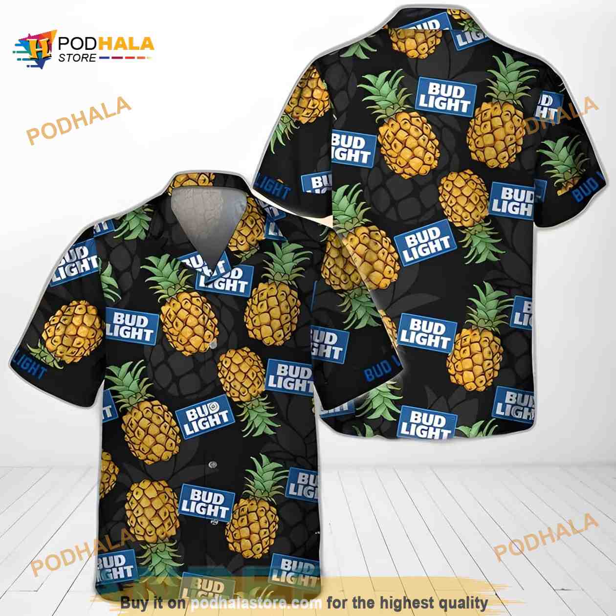 Black Aloha Pineapple Bud Light Funny Hawaiian Shirt Beach Lovers Gift Black Aloha Pineapple Bud Light Funny Hawaiian Shirt Beach Lovers Gift