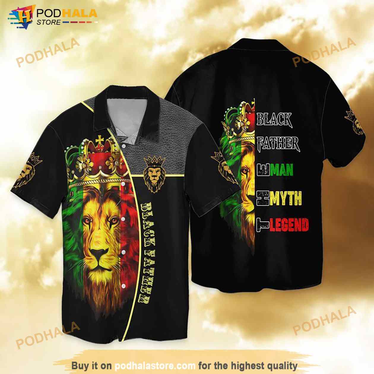 Black Father Man Myth Legend Hawaiian Shirt Black Father Man Myth Legend Hawaiian Shirt