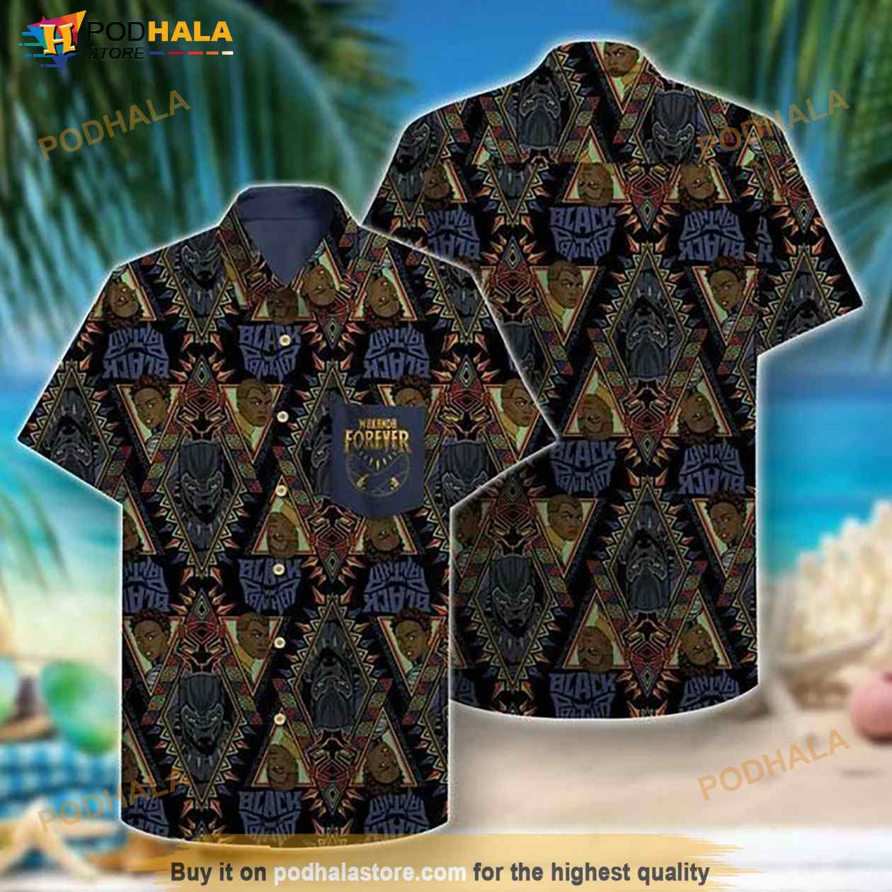 Black Panther Marvel Hawaiian Shirt Black Panther Marvel Hawaiian Shirt