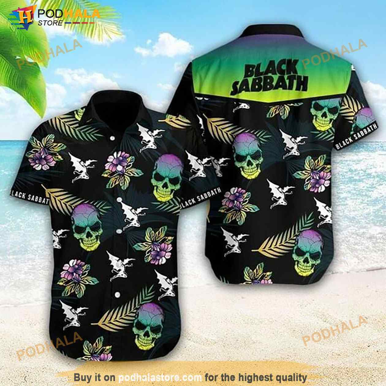 Black Sabbath Rock Band Hawaiian Shirt Black Sabbath Rock Band Hawaiian Shirt
