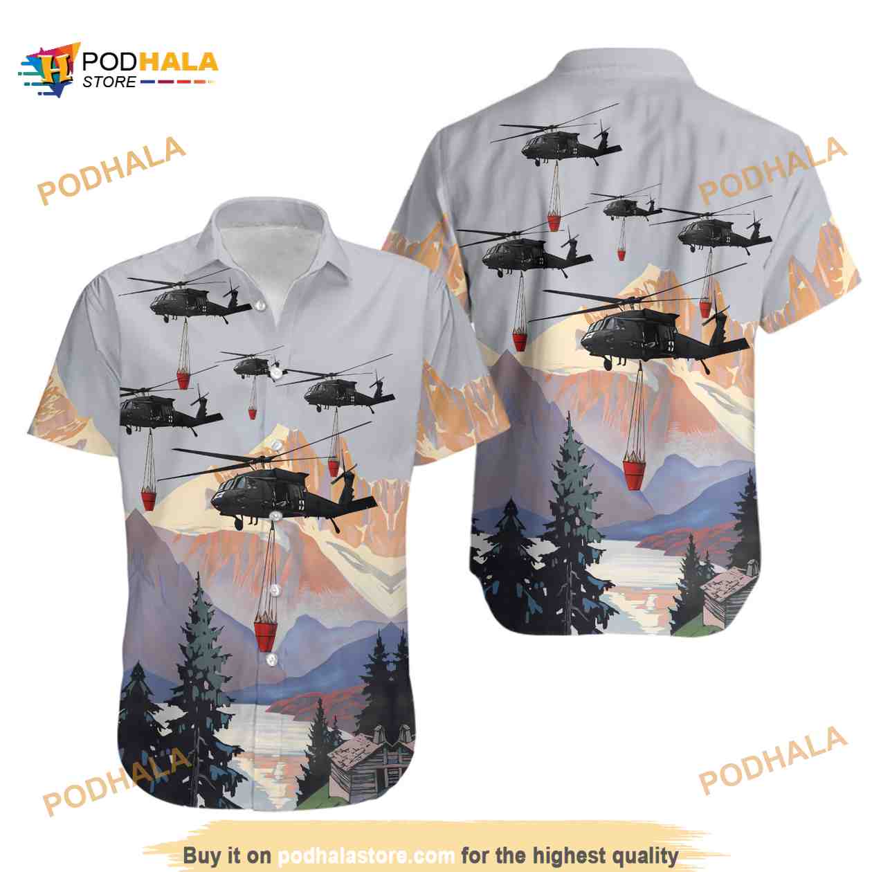 Blackhawk Helicopter Funny Hawaiian Shirt Blackhawk Helicopter Funny Hawaiian Shirt