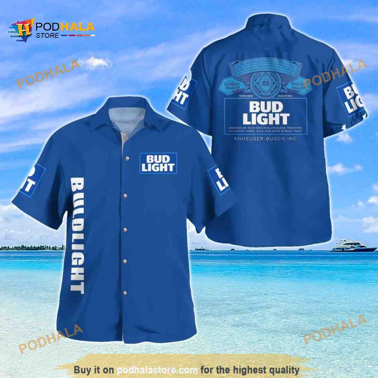 Blue Aloha Bud Light Funny Hawaiian Shirt Beer Lovers Gift Blue Aloha Bud Light Funny Hawaiian Shirt Beer Lovers Gift
