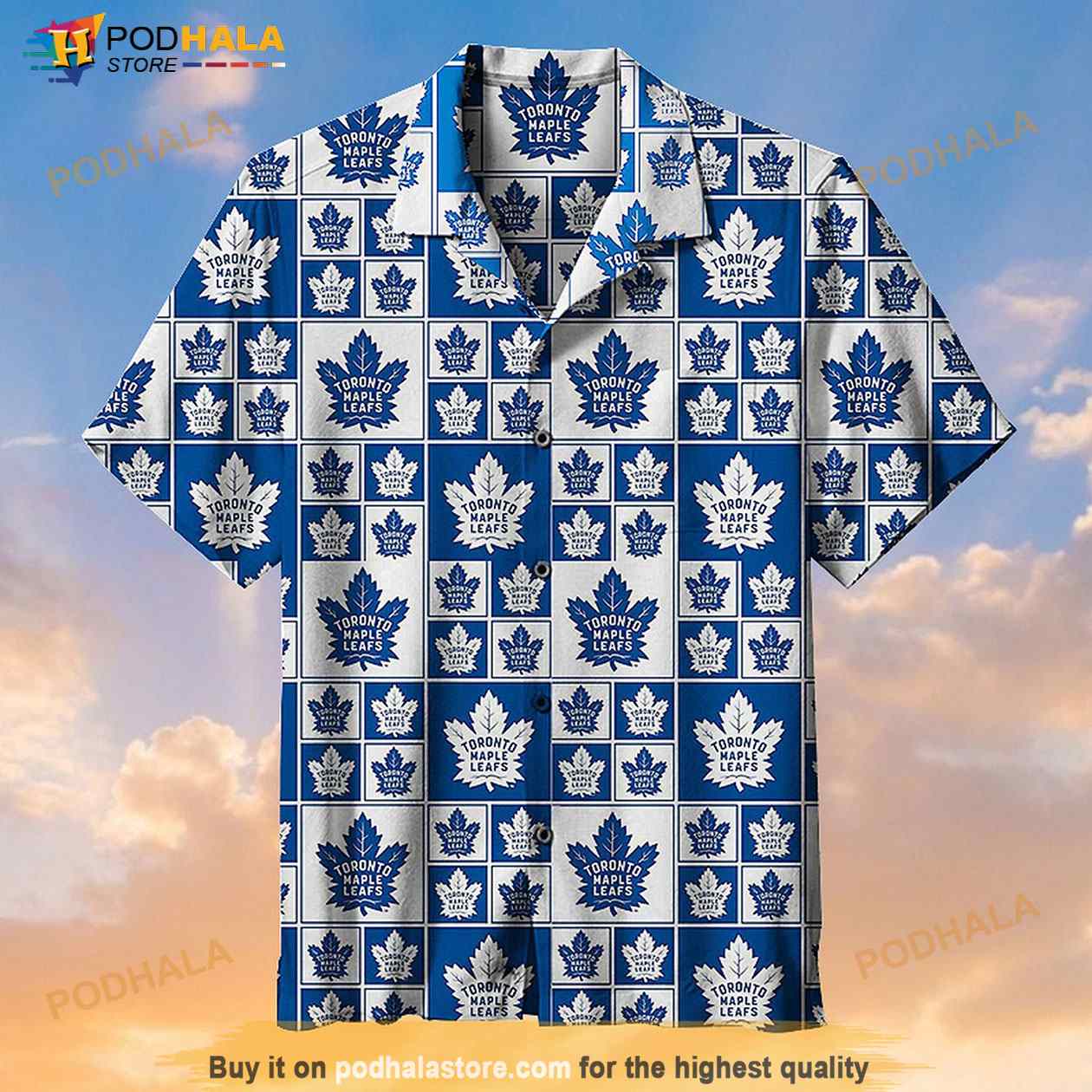 Blue Maple Leafs Retro Toronto Hawaiian Shirt Blue Maple Leafs Retro Toronto Hawaiian Shirt