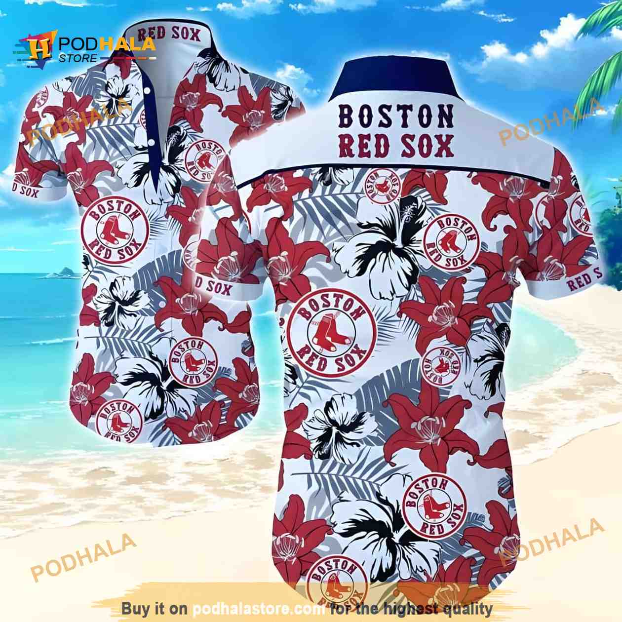 Boston Red Sox MLB Hawaiian Shirt Boston Red Sox MLB Hawaiian Shirt