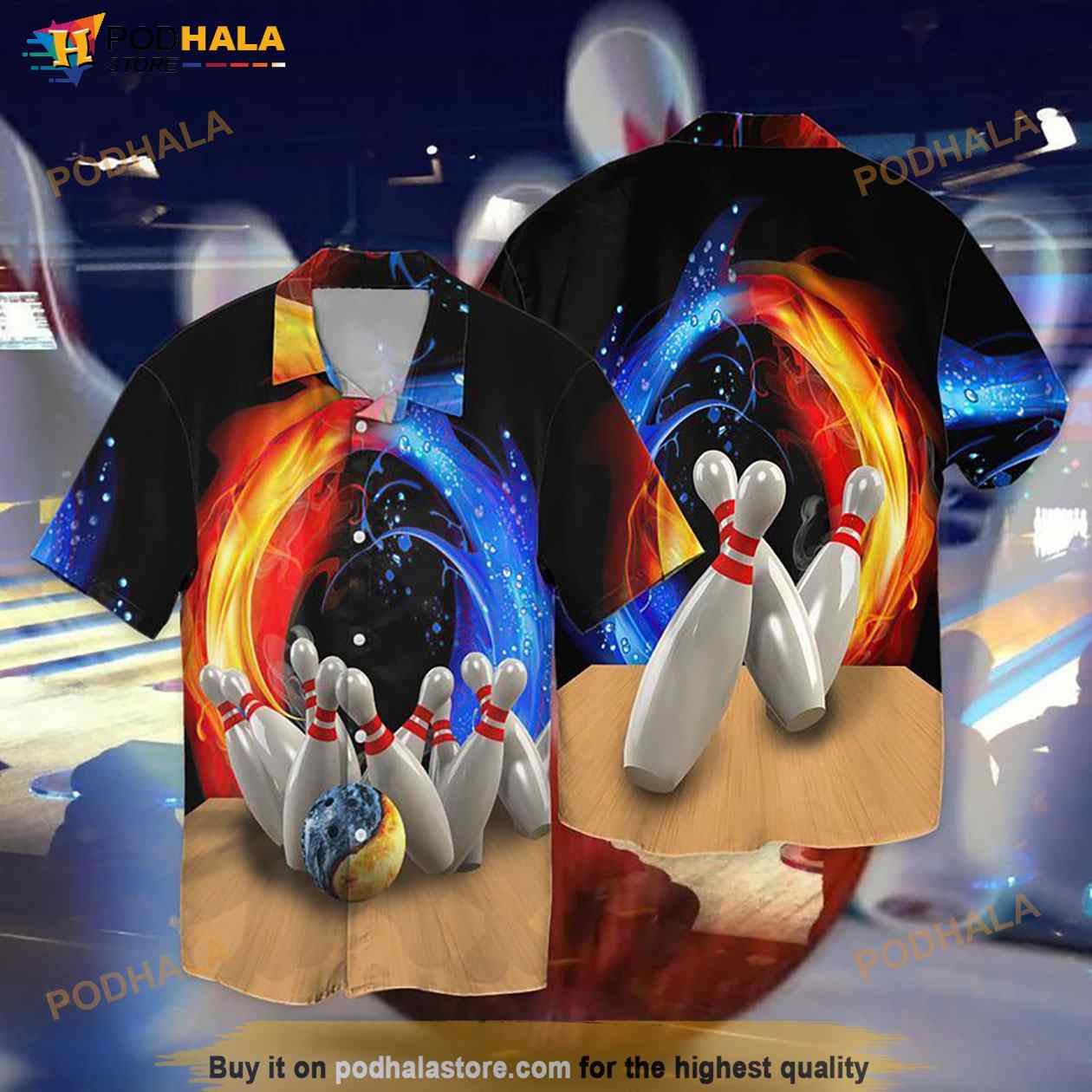 Bowling Wow Hippie Hawaiian Shirt Bowling Wow Hippie Hawaiian Shirt