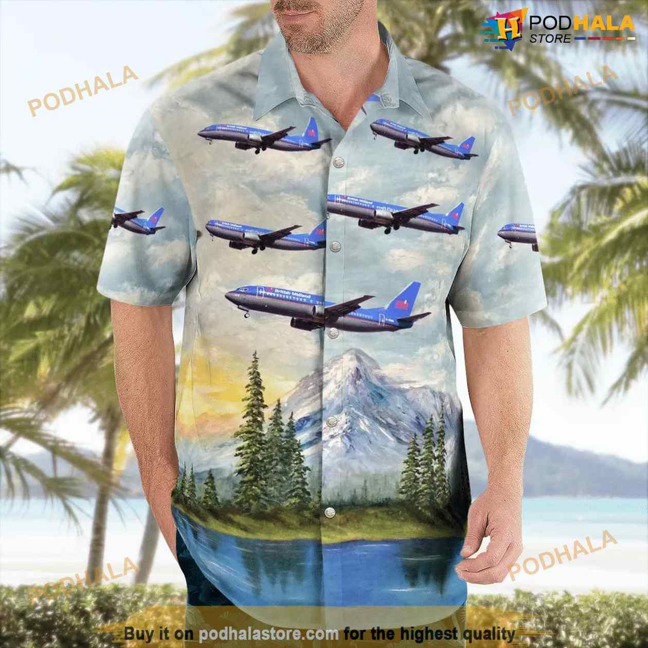 British Midland International Boeing 737-400 Hawaiian Shirt Outfit British Midland International Boeing 737-400 Hawaiian Shirt Outfit