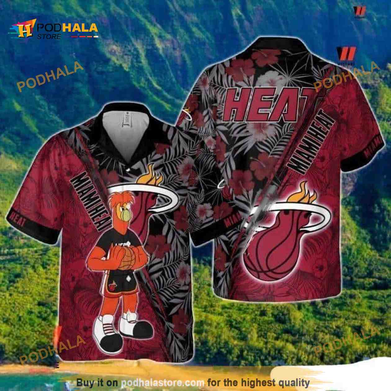 Burnie Miami Heat Funny Hawaiian Shirt Gift For NBA Fans Burnie Miami Heat Funny Hawaiian Shirt Gift For NBA Fans