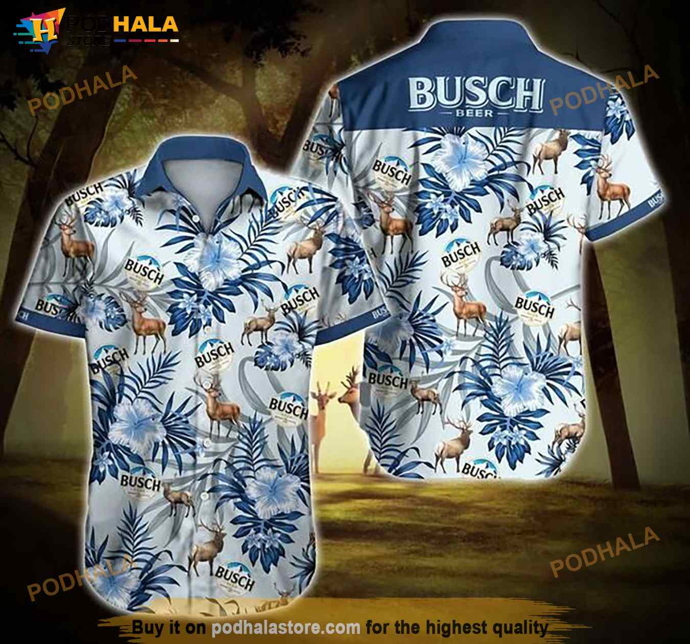 Busch Beer Hawaiian Shirt Busch Beer Hawaiian Shirt
