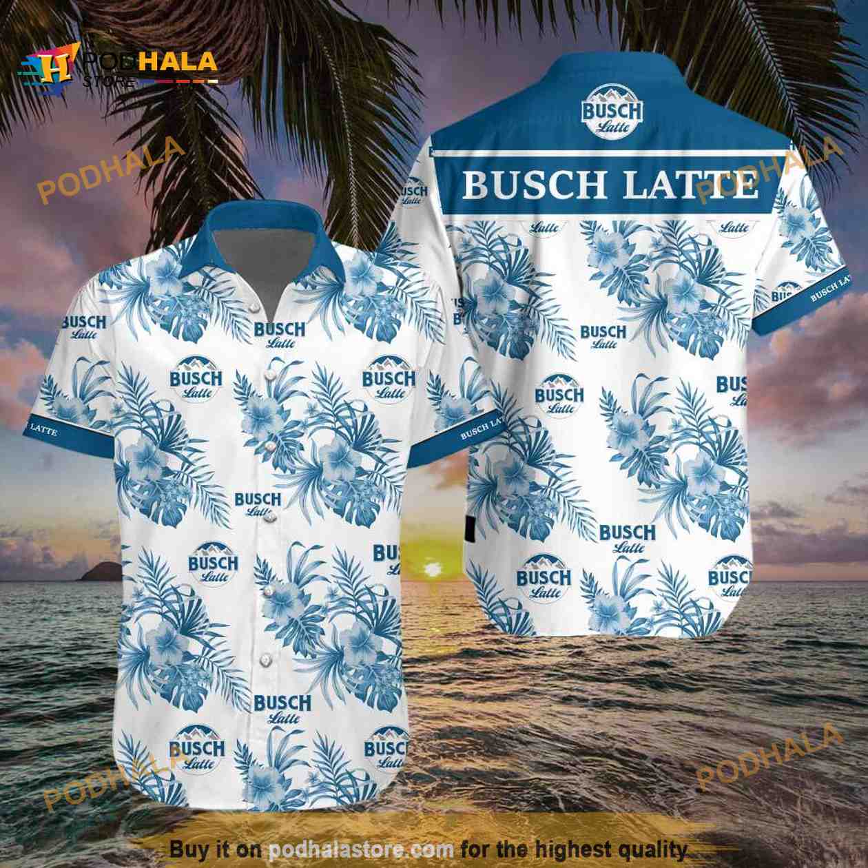 Busch Latte Hawaiian Shirt Gift For Beach Lovers Busch Latte Hawaiian Shirt Gift For Beach Lovers