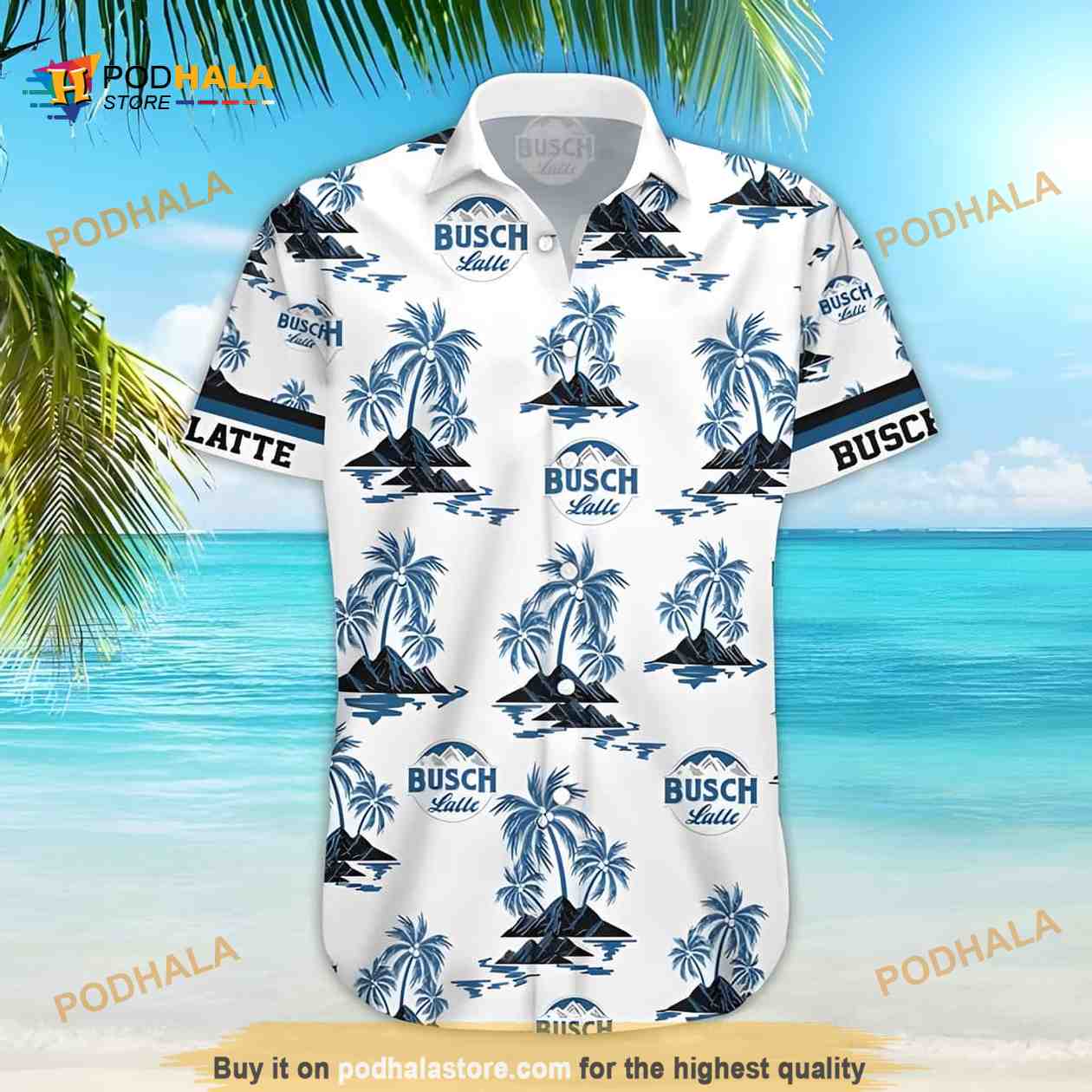 Busch Latte Hawaiian Shirt Gifts For Beach Holiday Busch Latte Hawaiian Shirt Gifts For Beach Holiday