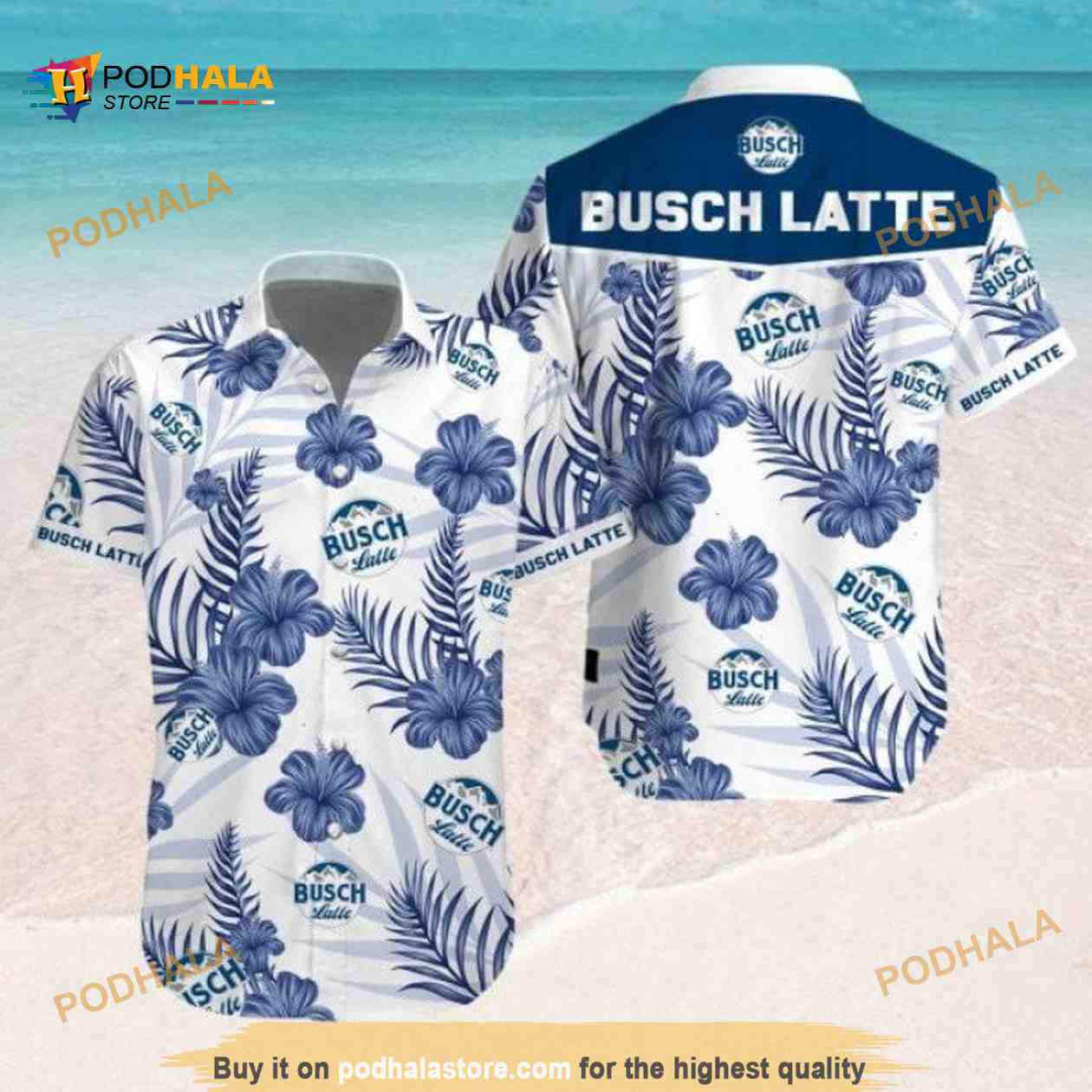 Busch Latte Hawaiian Shirt Tropical Flowers Gift For Hawaii Lovers Busch Latte Hawaiian Shirt Tropical Flowers Gift For Hawaii Lovers