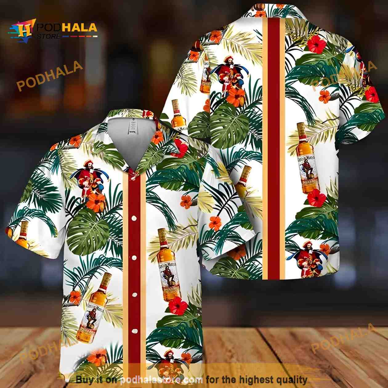 Captain Morgan Hawaiian Shirt Captain Morgan Hawaiian Shirt