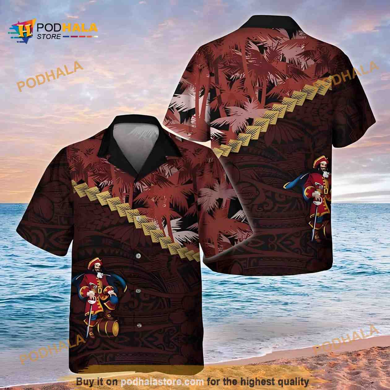 Captain Morgan Hawaiian Shirt Captain Morgan Hawaiian Shirt