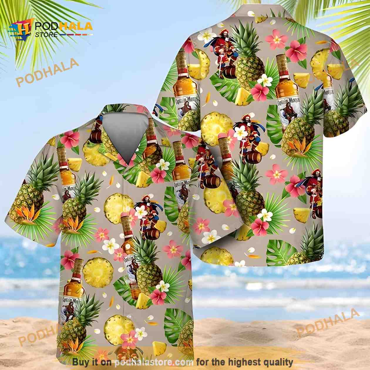 Captain Morgan Hawaiian Shirt Captain Morgan Hawaiian Shirt