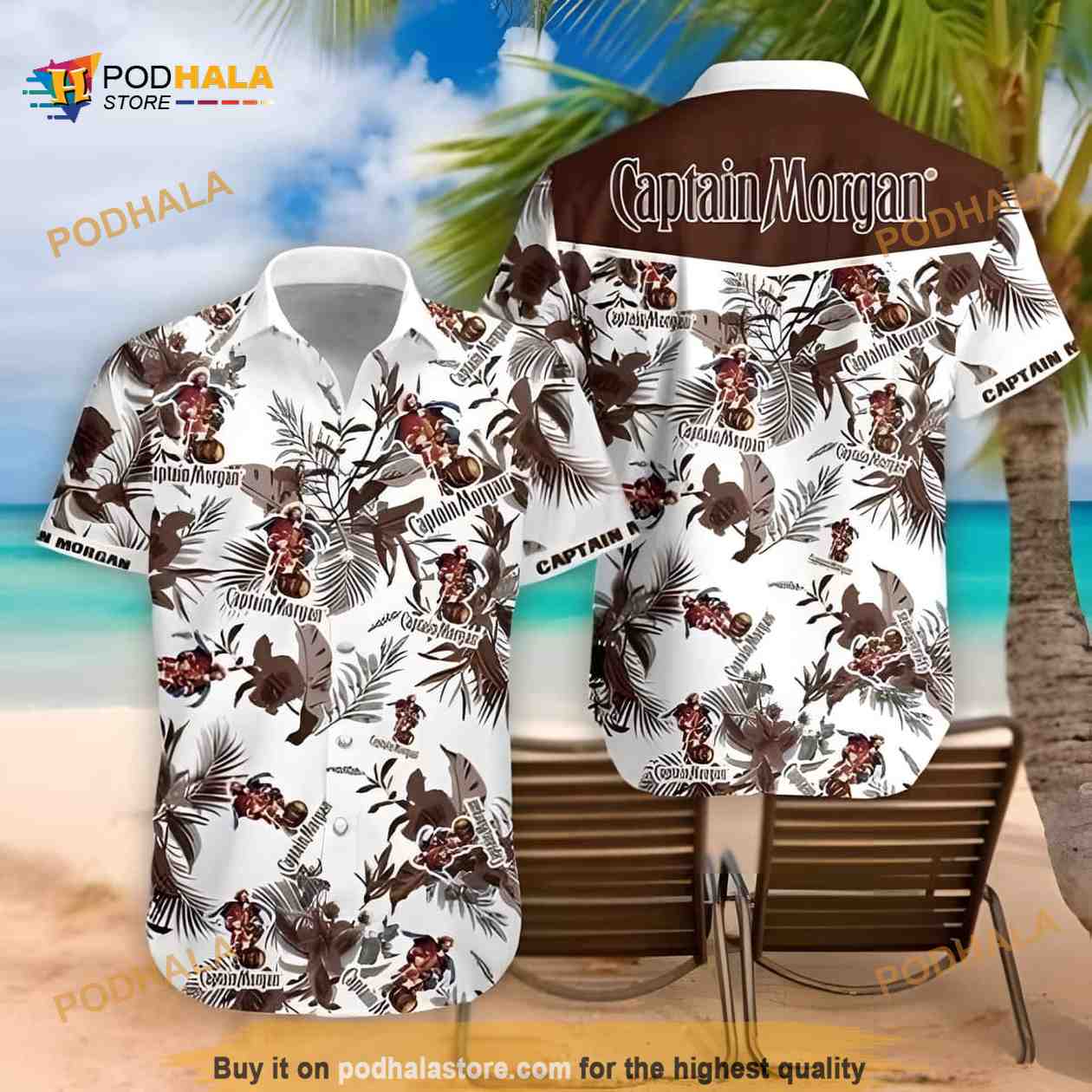 Captain Morgan Hawaiian Shirt Captain Morgan Hawaiian Shirt