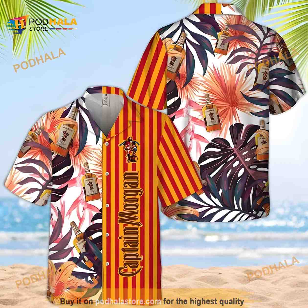 Captain Morgan Hawaiian Shirt Captain Morgan Hawaiian Shirt