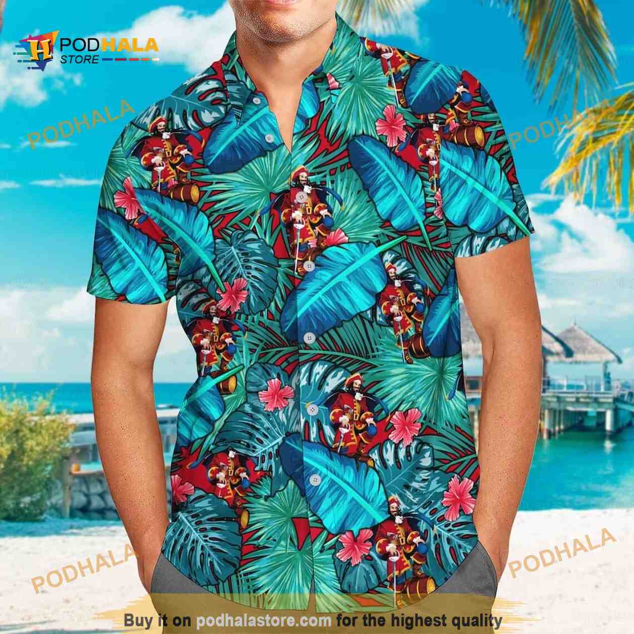 Captain Morgan Hawaiian Shirt Captain Morgan Hawaiian Shirt