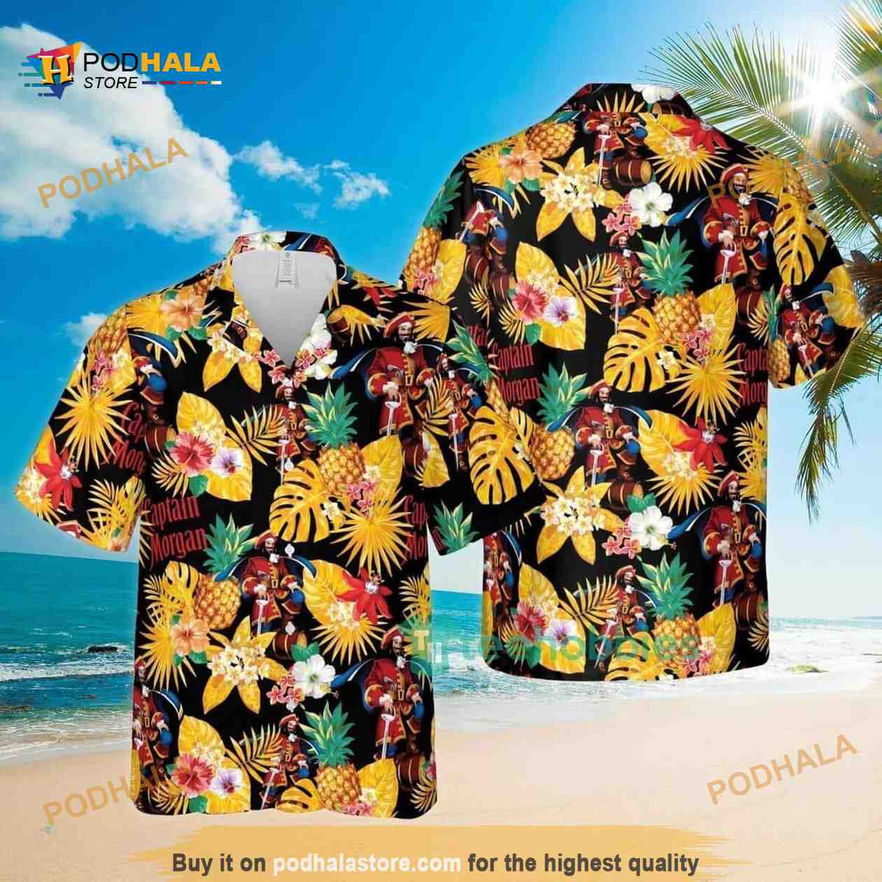 Captain Morgan Hawaiian Shirt Captain Morgan Hawaiian Shirt