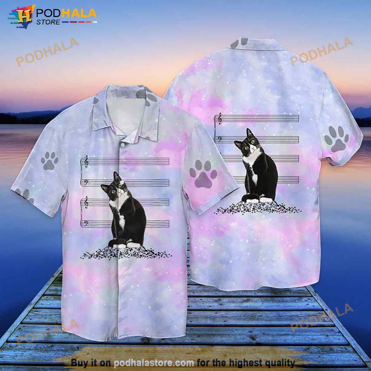 Cat Music Hawaiian Shirt Cat Music Hawaiian Shirt