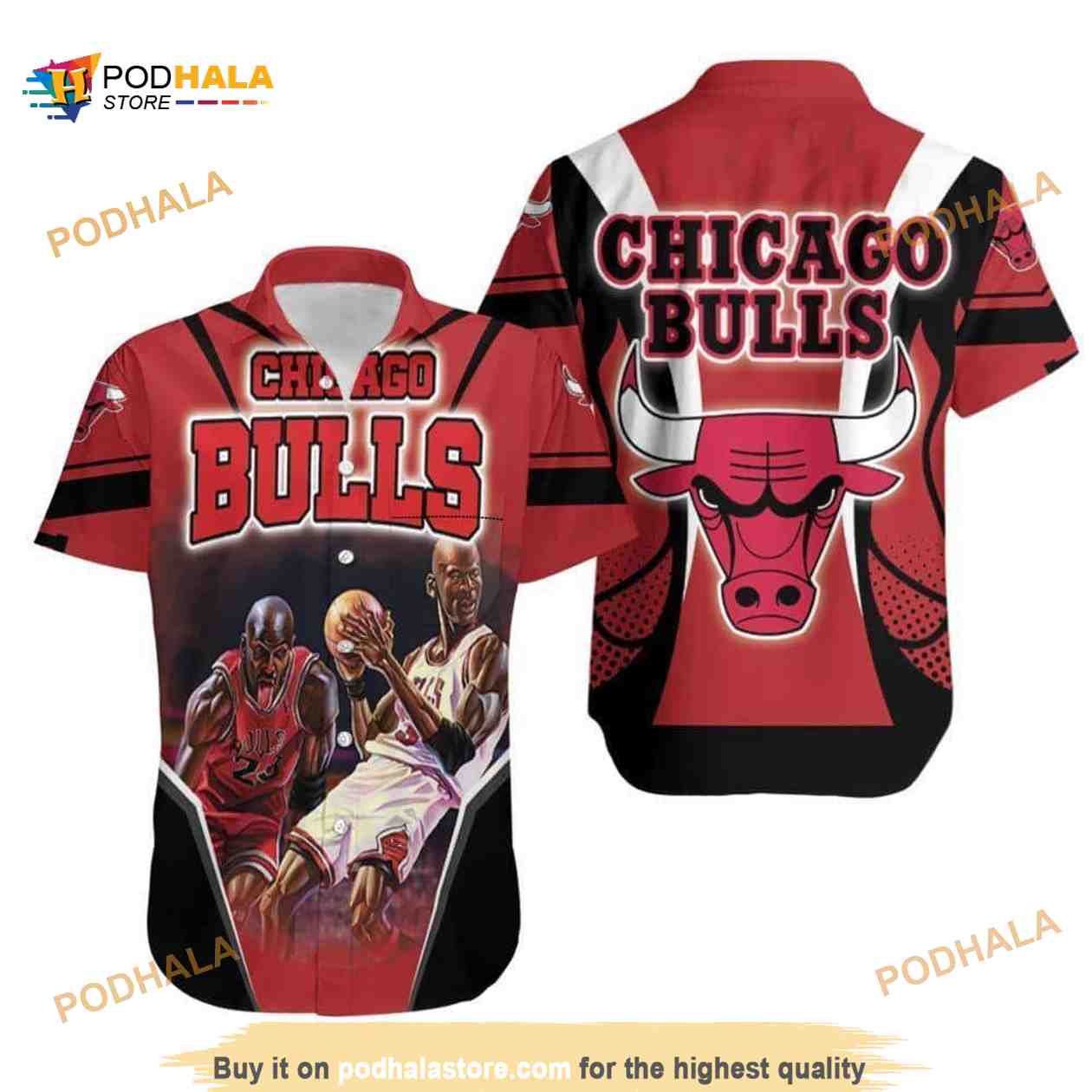 Chicago Bulls NBA Hawaiian Shirt Michael Jordan 23 Chicago Bulls NBA Hawaiian Shirt Michael Jordan 23