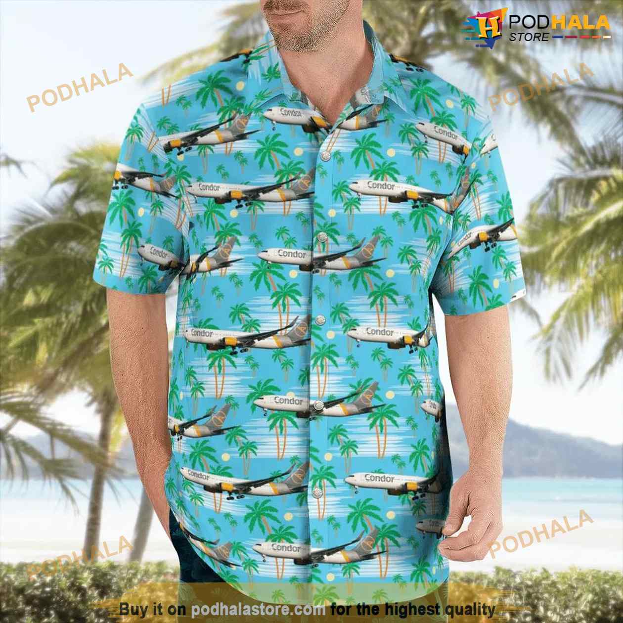 Condor Flugdienst Boeing 767-3q8-er Hawaiian Shirt Condor Flugdienst Boeing 767-3q8-er Hawaiian Shirt