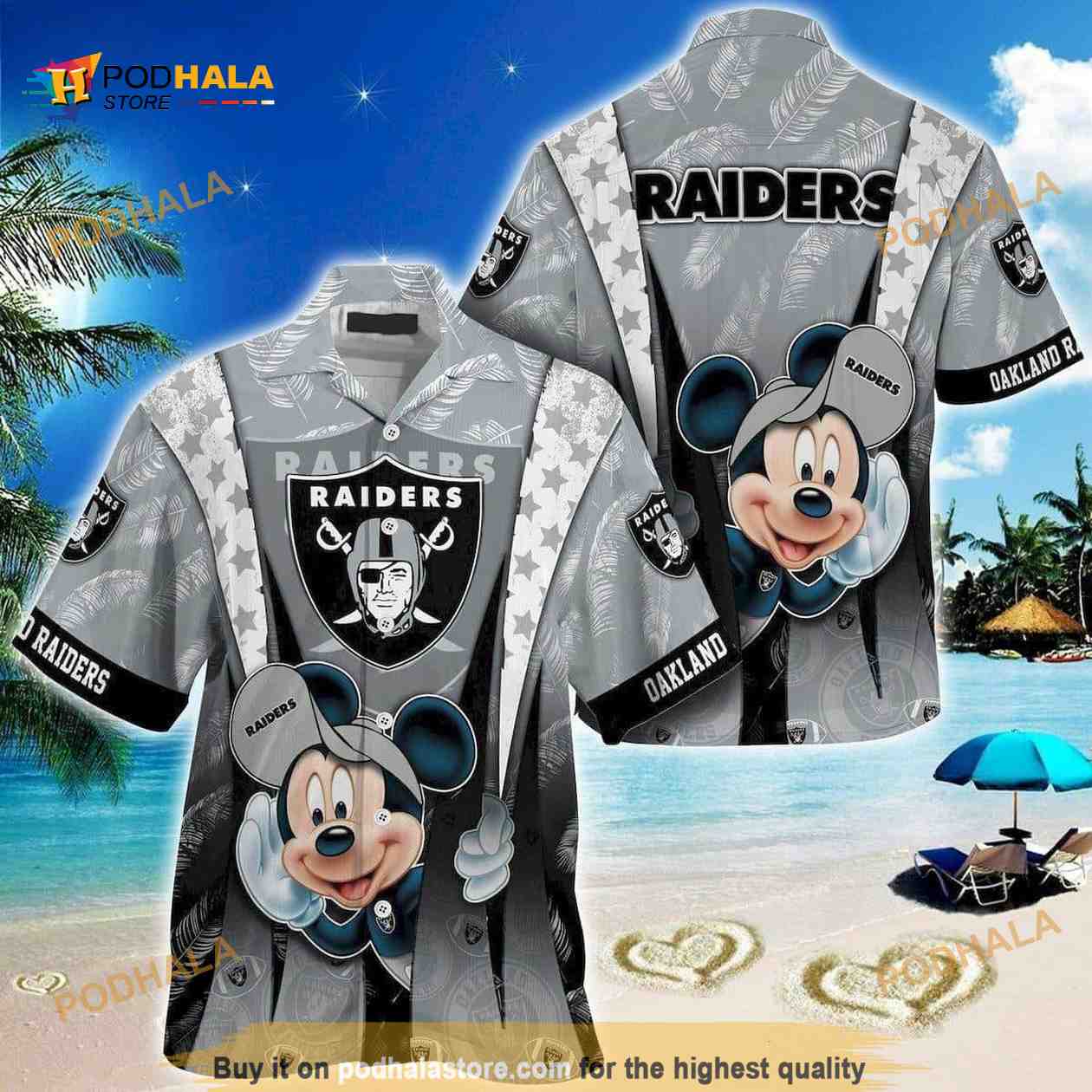 Cool Mickey Mouse Disney NFL Las Vegas Raiders Hawaiian Shirt Cool Mickey Mouse Disney NFL Las Vegas Raiders Hawaiian Shirt