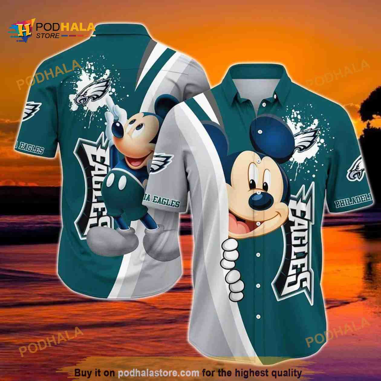 Cool Mickey Mouse Disney NFL Philadelphia Eagles Hawaiian Shirt Cool Mickey Mouse Disney NFL Philadelphia Eagles Hawaiian Shirt