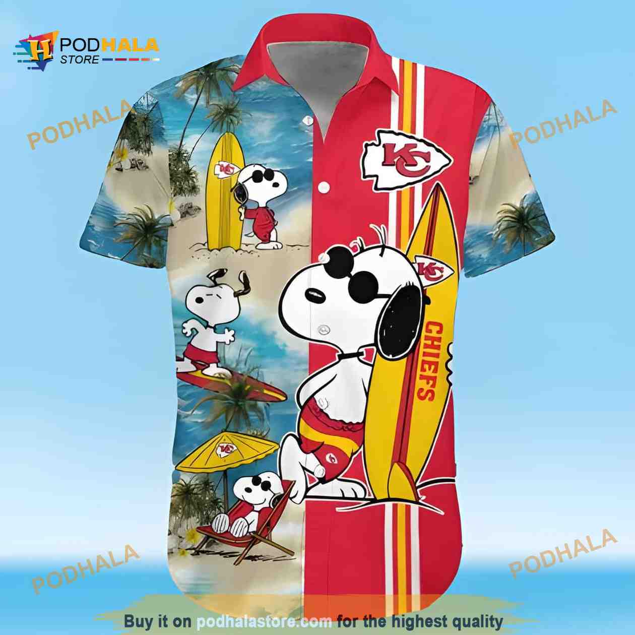 Cool Snoopy Surfing Kansas City Chiefs Funny Hawaiian Shirt Cool Snoopy Surfing Kansas City Chiefs Funny Hawaiian Shirt