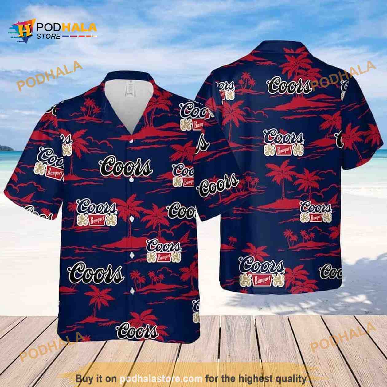Coors Banquet Beer Beach Pattern Funny Hawaiian Shirt Coors Banquet Beer Beach Pattern Funny Hawaiian Shirt