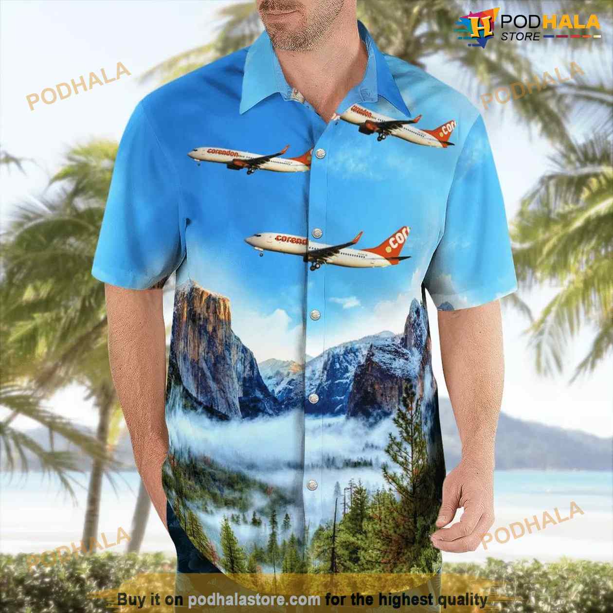 Corendon Dutch Airlines Boeing 737-804 Hawaiian Shirt Corendon Dutch Airlines Boeing 737-804 Hawaiian Shirt