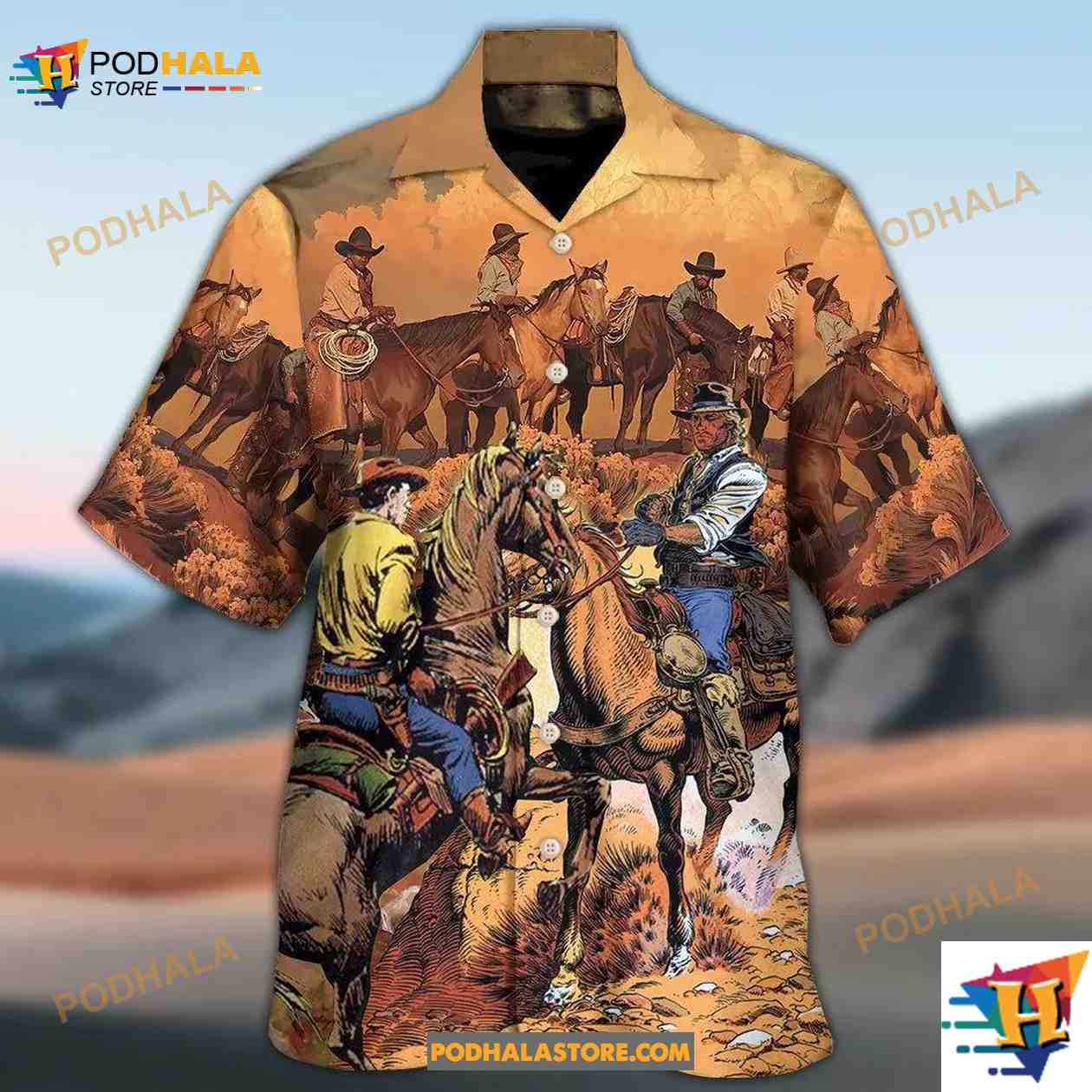 Cowboy Western Riding Horse Hawaiian Shirt Cowboy Western Riding Horse Hawaiian Shirt